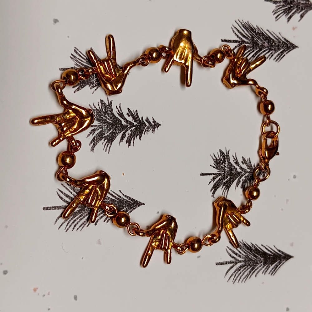 Linked i love you bracelet